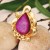 Ornate Pink Gem Gold Ring